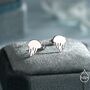 Cute Jellyfish Stud Earrings In Sterling Silver, thumbnail 3 of 11