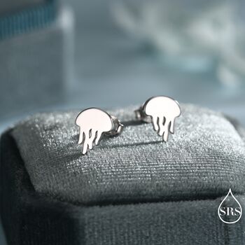 Cute Jellyfish Stud Earrings In Sterling Silver, 3 of 11