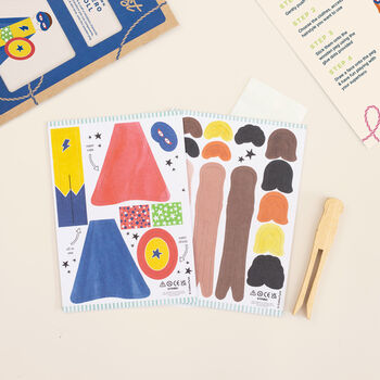 Make Your Own Superhero Peg Doll Kit, 8 of 10