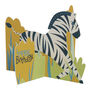 3D Fold Out Zebra Birthday Card, thumbnail 3 of 3