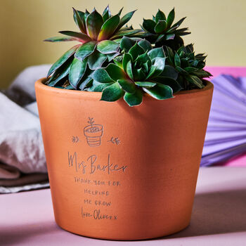 Personalised Teacher Gift Terracotta Plant Pot, 2 of 6