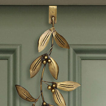 Gold Mistletoe Wreath Hanger, 3 of 4