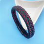 Tread Leather Bracelet Black And Red, thumbnail 3 of 5