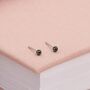 3mm Sterling Silver Peacock Pearl Stud Earrings, thumbnail 1 of 3