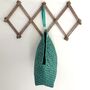 Pagoda Wash Bag In Turquoise Zig Zag Print, thumbnail 4 of 6