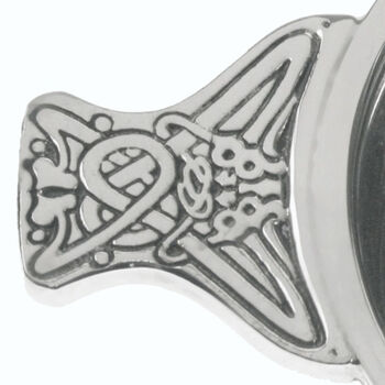Extra Large Pewter Quaich With Celtic Detailing, 2 of 7