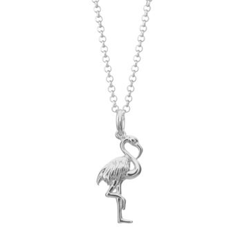 Sterling Silver Flamingo Necklace, 8 of 8