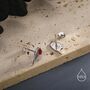 Sterling Silver Dainty Enamel Robin Bird Stud Earrings, thumbnail 6 of 11
