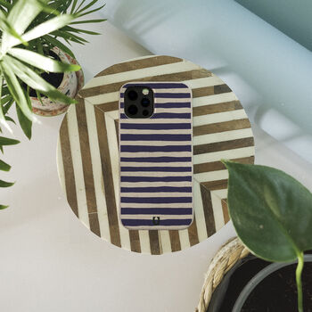 Navy Stripes Eco Phone Case, 6 of 7