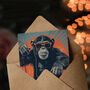 Retro Dj Chimp Sunglasses Ape Decks For Him Birthday Card, thumbnail 3 of 5