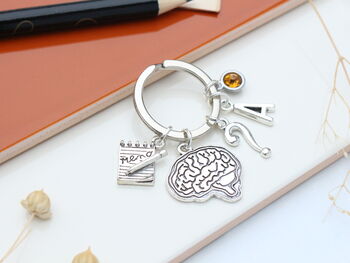 Therapist Personalised Keyring Psychiatrist Gift, 5 of 7
