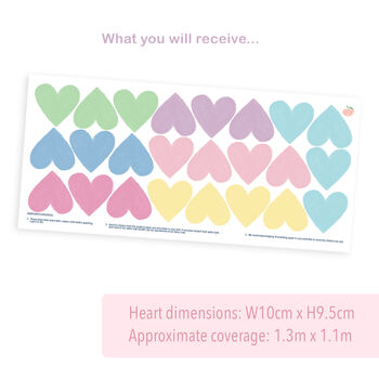 Colourful Heart Wall Stickers, 3 of 3