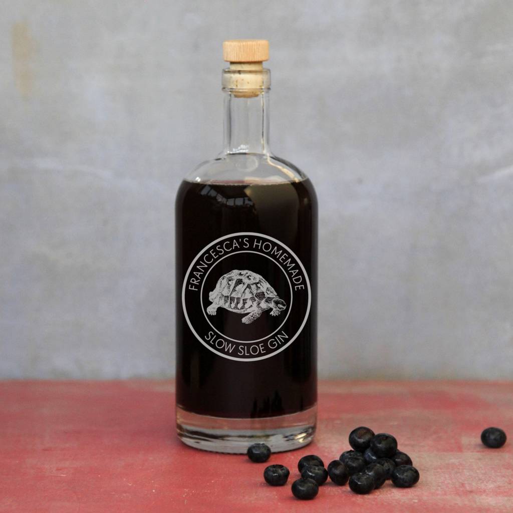 slow sloe gin bottle by the glass yard