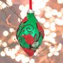 Large Fabric Applique Teardrop Glass Bauble, thumbnail 9 of 9