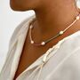 Santorini Pearl And Beaded Necklace, thumbnail 4 of 5