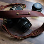 Handmade Italian Leather Adjustable Camera Strap, thumbnail 1 of 6