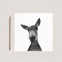 Sirus The Donkey Luxury Blank Greeting Card, thumbnail 3 of 3