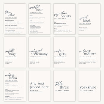 In Loving Memory Wedding Sign Modern Typography Script, 3 of 5