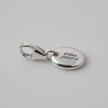 Pebble Personalised Solid Silver Charm, 6 of 12
