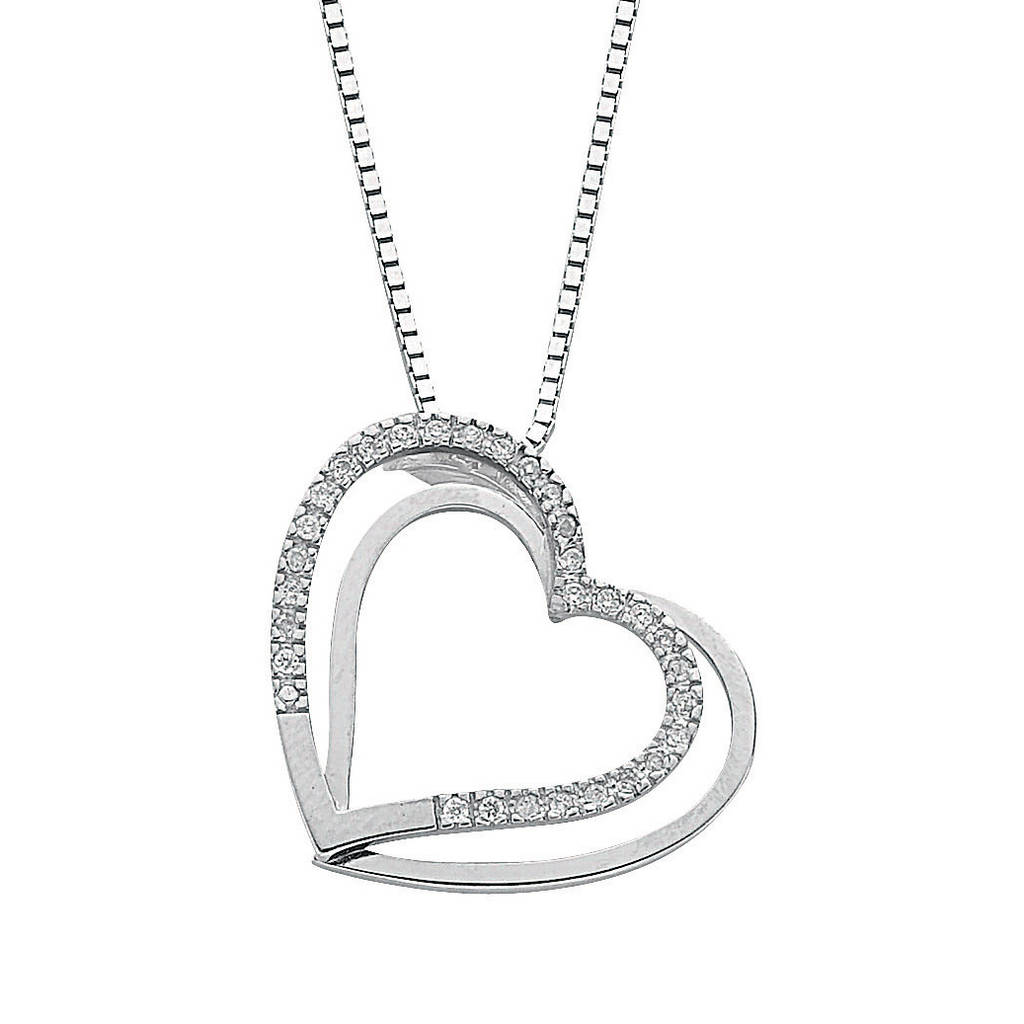 Double Heart 0.15ct Diamond Necklace* By Oh So Cherished ...