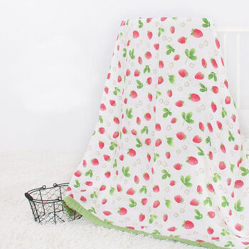 Four Layer Strawberry Bamboo Blanket, 2 of 2