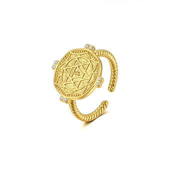 Secret Blessing Gold Plated Urban Bohemia Ring, 2 of 4