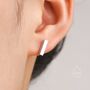 Chunky Geometric 12 Mm Bar Stud Earrings, thumbnail 4 of 12