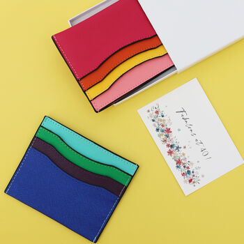 Bold Colour Genuine Leather Card Holder Six Slots, 4 of 6