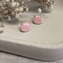 Cute Baby Pink Cats Stud Ceramic Earrings, thumbnail 3 of 7