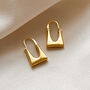 Lock Hoop Earrings, thumbnail 1 of 2