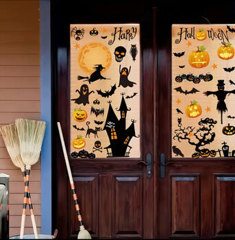 Halloween Pumpkin Ghosts Witches Removable Wall/ Window Stickers, 8 of 9