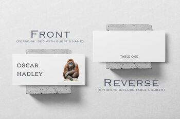 Safari Animal Wedding Place Cards, 4 of 6