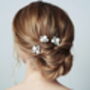 Star Crystal And Pearl Hairpins And Earrings Set Astra, thumbnail 3 of 7