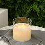Three Flickering Wicks Glass Candle Battery Operated, thumbnail 5 of 10