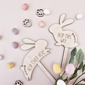 Wooden Easter Egg Hunt Kit – Reusable Garden Signs Set, 5 of 6