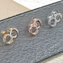 Entwined Circle Sparkly Studs And Necklace, thumbnail 6 of 7