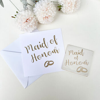 Maid Of Honour Wedding Card, 3 of 7