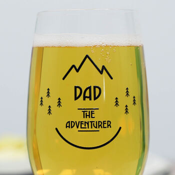 Personalised Adventurer Stemmed Beer Glass, 2 of 7