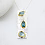 Aquamarine And Kyanite Gemstone Silver Pendant, thumbnail 2 of 4