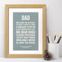 Endearing Father Personalised Print, thumbnail 1 of 7