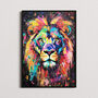 Colourful Lion Pop Art Print, thumbnail 1 of 8