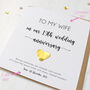 19th Wedding Anniversary Card With Bronze Heart, thumbnail 2 of 6