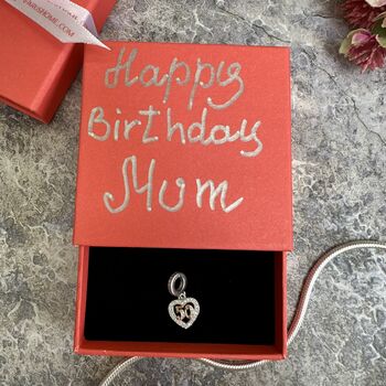 50th Birthday Charm Personalised Silver Bracelet Gift, 2 of 9
