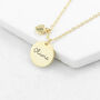 Personalised Summer Style Heart And Disc Necklace, thumbnail 6 of 9