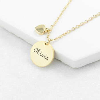 Personalised Summer Style Heart And Disc Necklace, 6 of 9