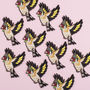 Goldfinch In A Party Hat Iron On Embroidered Patch, thumbnail 5 of 5