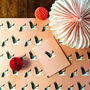 Pink Storks New Baby Wrapping Paper Two Sheets, thumbnail 1 of 5