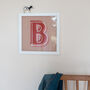 Personalised Monotone Letter Gold Leaf Glass Sign, thumbnail 2 of 7
