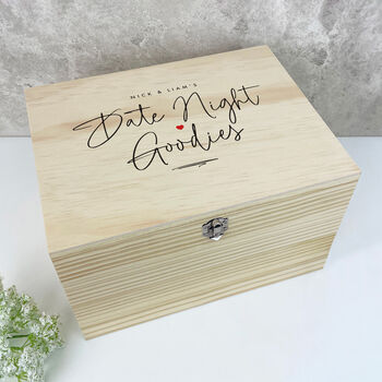 Personalised Couples Date Night Treat Box Five Sizes, 9 of 12