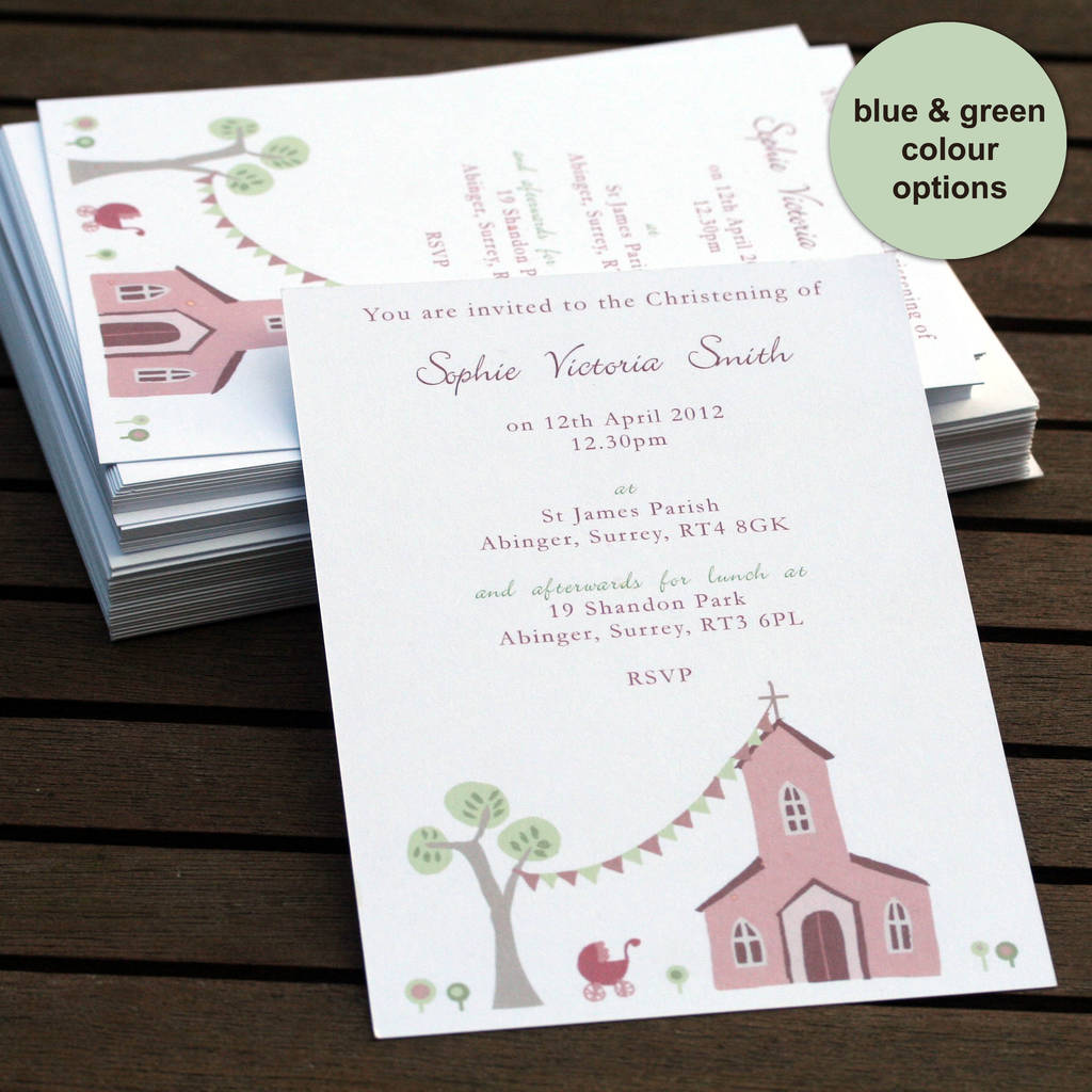 Personalised Christening Baptism Invitations